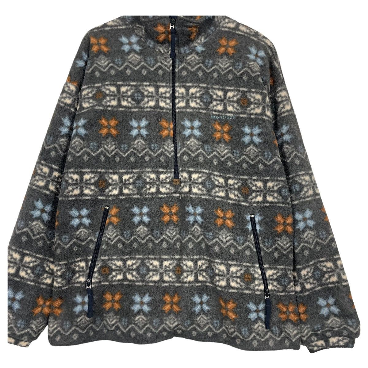 Aztech Mountain × Japanese Brand × Montbell 💥VINTAGE AZTECT MONTBELL HALFZIP FLEECE SWEATER Size US L / EU 52-54 / 3 - 5 Thumbnail