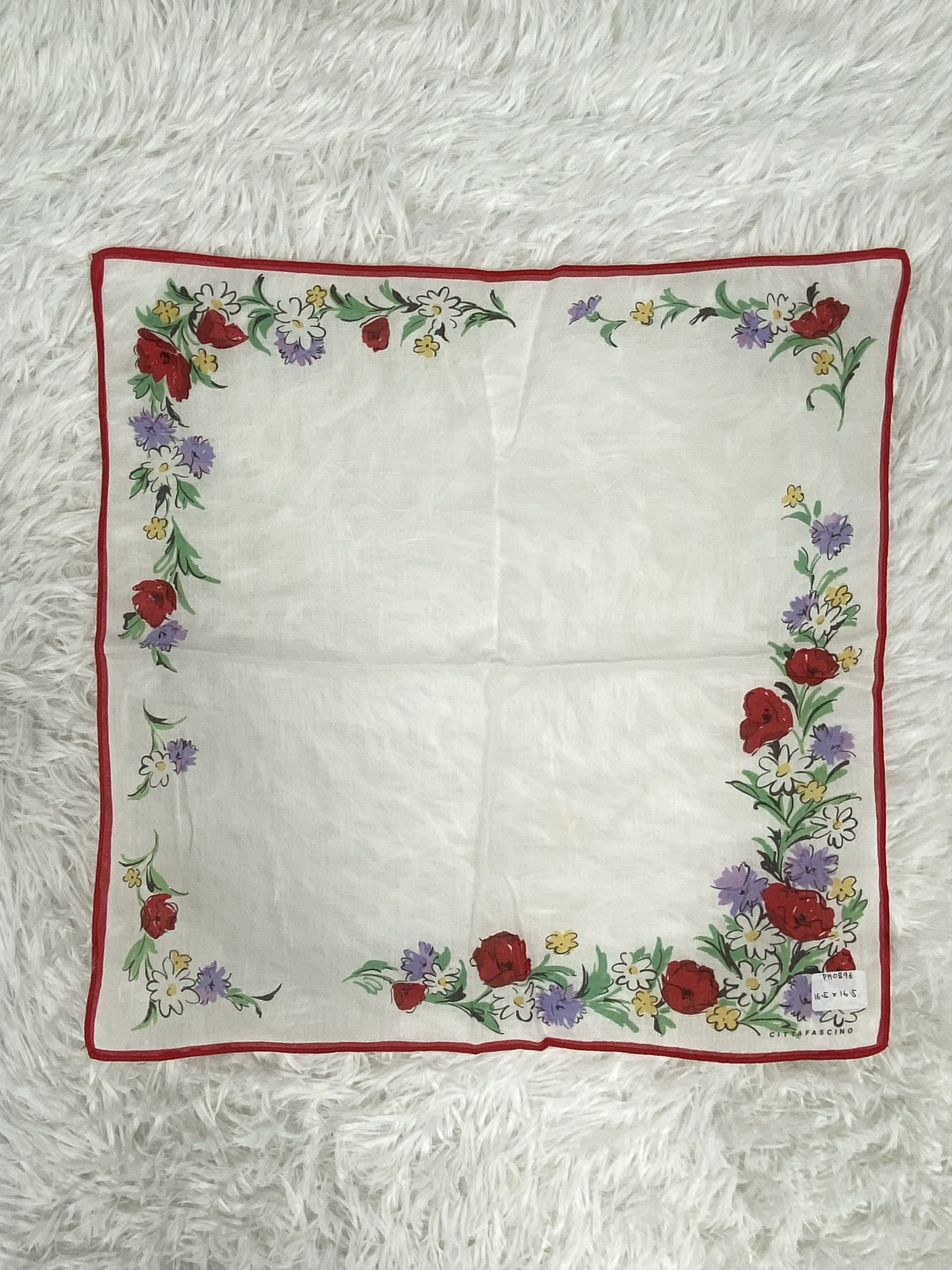 Vintage Vintage Citta Fascino Handkerchief Neckerchief PH0896 Size ONE SIZE - 3 Thumbnail