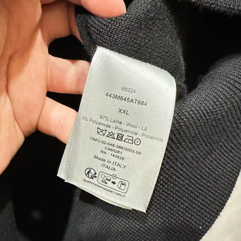 Dior Christian Dior Black Letter Logo Long Sleeve Sweater-2505 Size US XXL / EU 58 / 5 - 3 Thumbnail