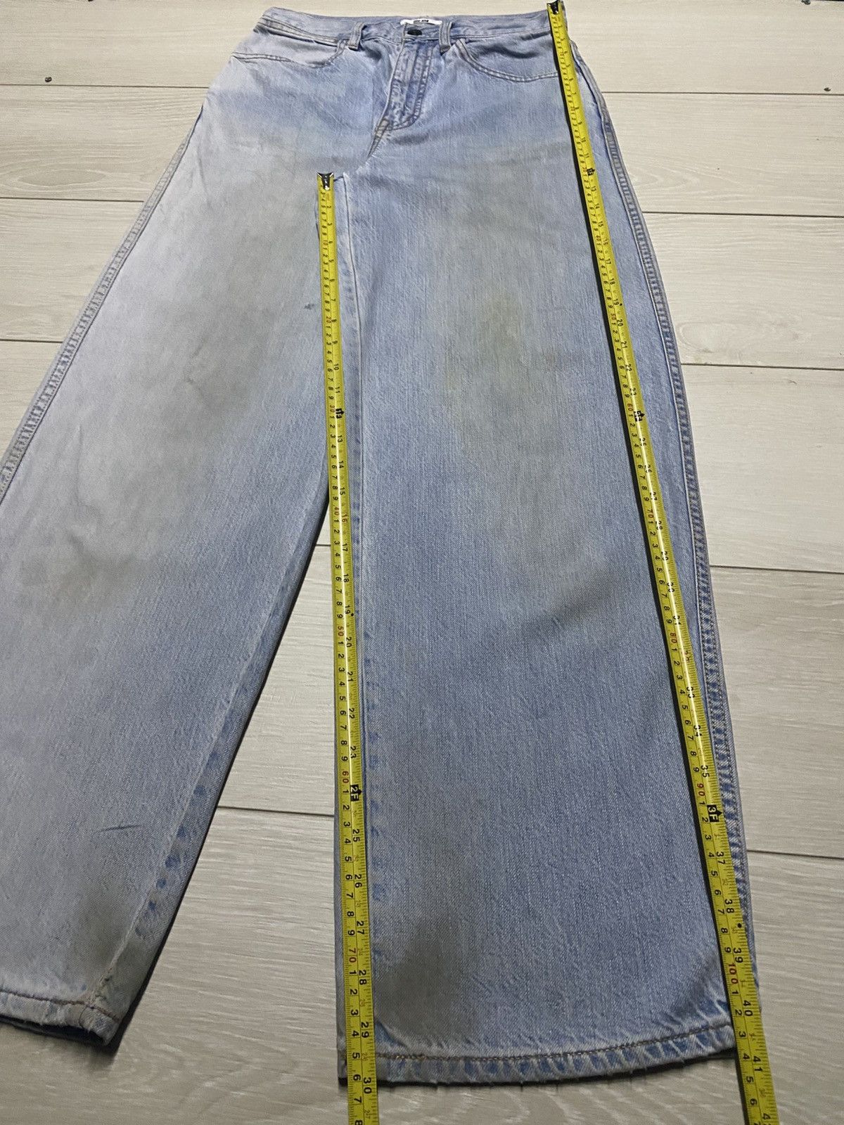Christophe Lemaire Vintage Uniqlo Fade Wash Super Baggy Jeans Size 27" / US 4 / IT 40 - 8 Thumbnail
