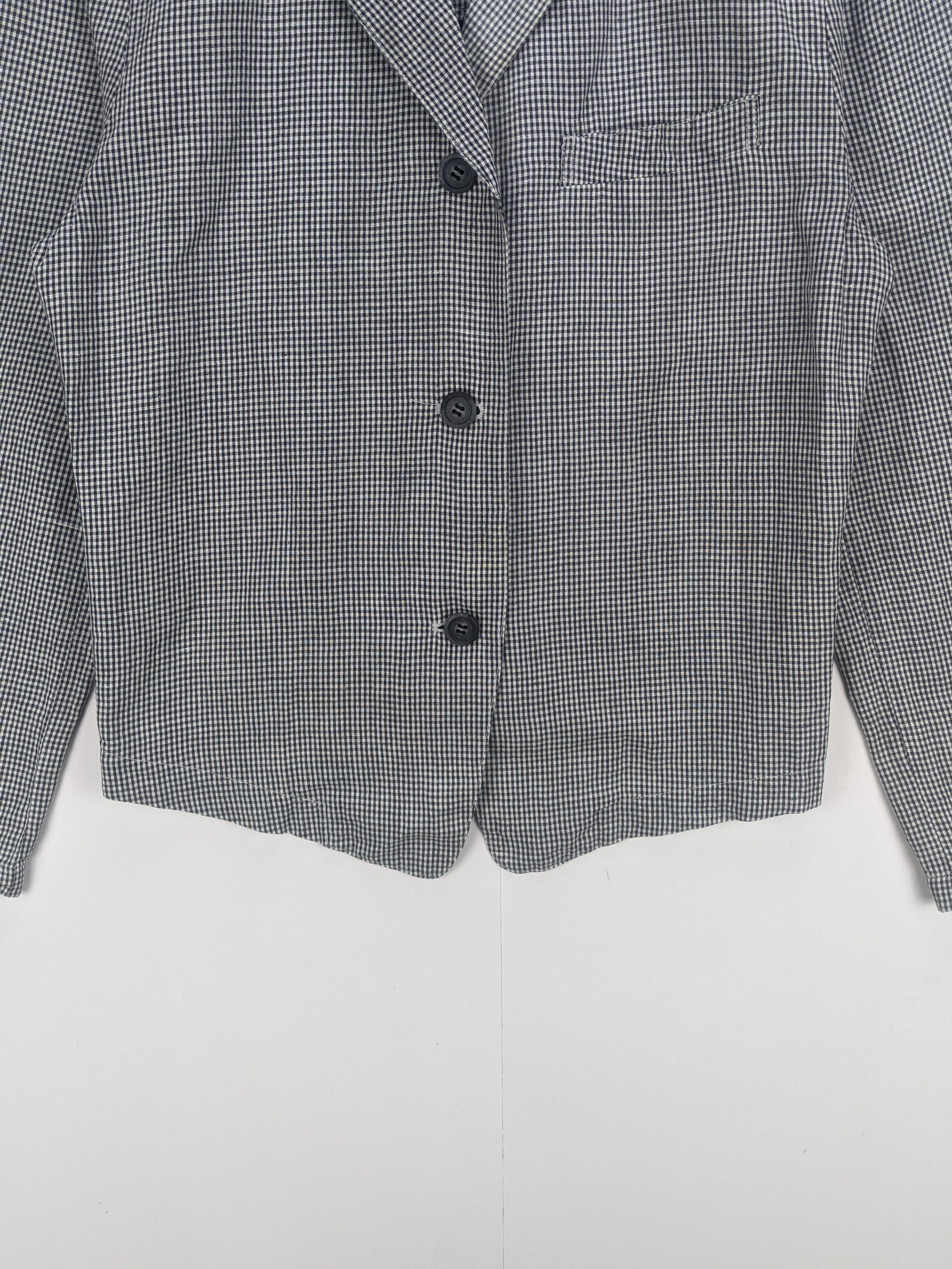 Issey Miyake Steals🔥Issey Miyaki Coat Jacket Gingham Checkered Size S / US 4 / IT 40 - 10 Thumbnail