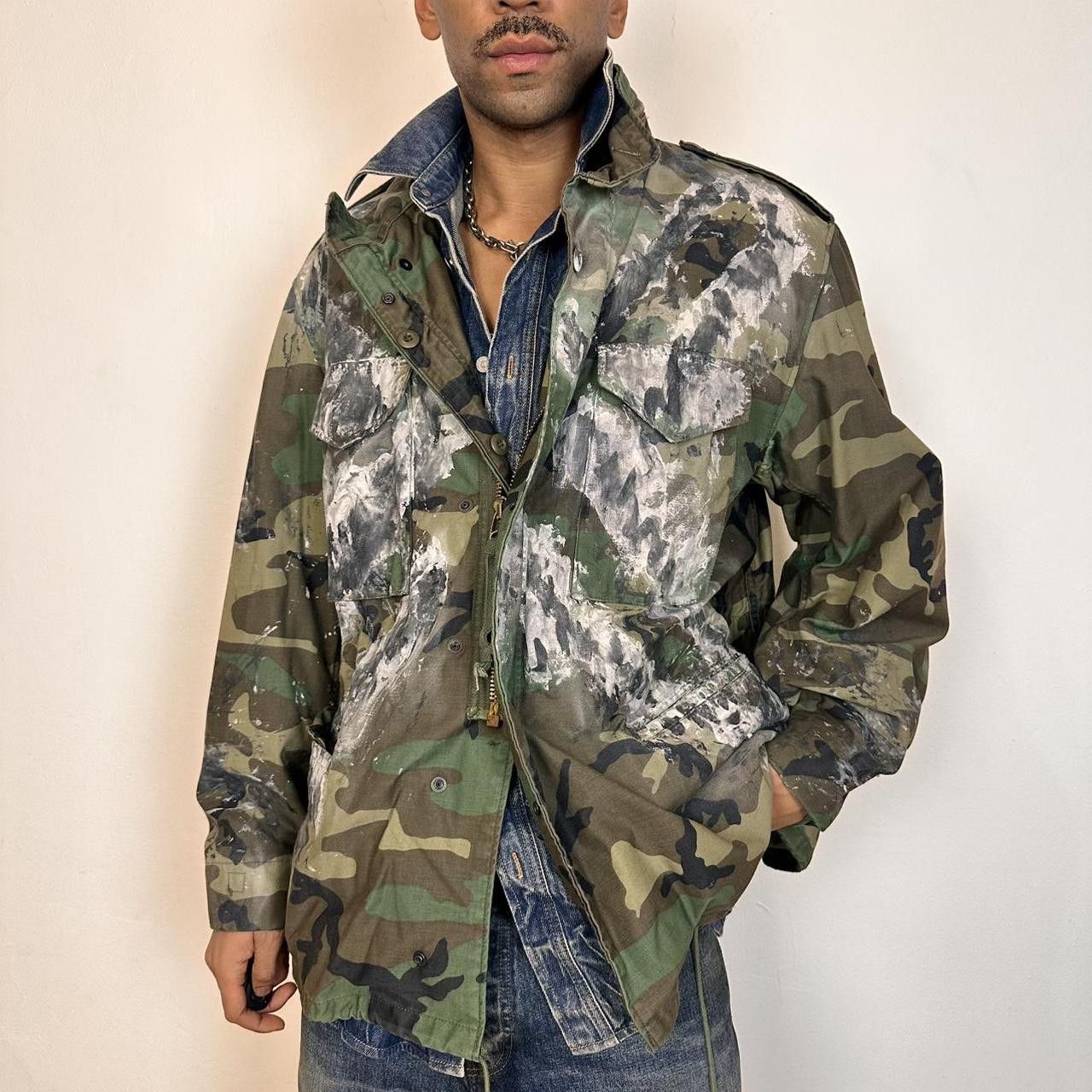 Vintage ASTROBOI* 'X Marks The Spot' Oversized Camo Jacket - XXL Size US XXL / EU 58 / 5 - 1 Thumbnail