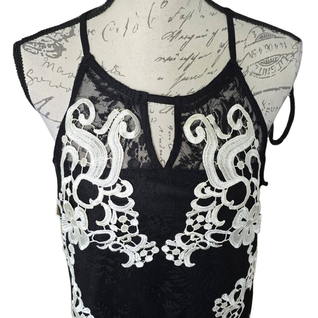 I.N.C INC International Concepts Women's Sz L Black White Lace Emb Size L / US 10 / IT 46 - 7 Thumbnail