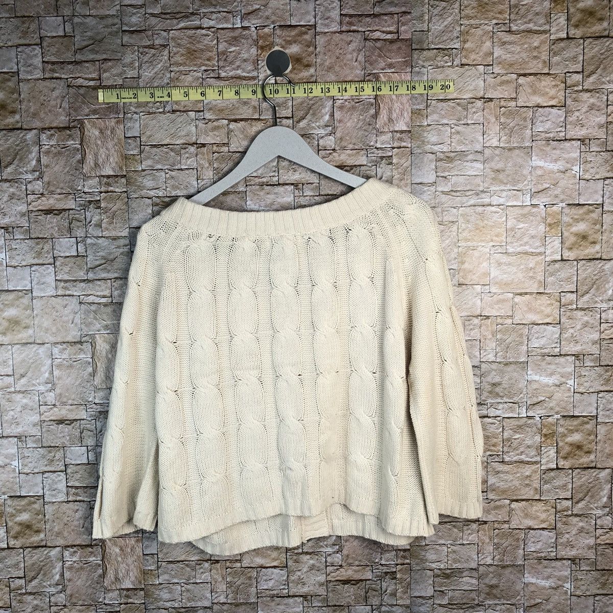 Homespun Knitwear × Japanese Brand × Vintage Kumik Yoko vintage Cream Knitwear #A901 Size S / US 4 / IT 40 - 12 Thumbnail