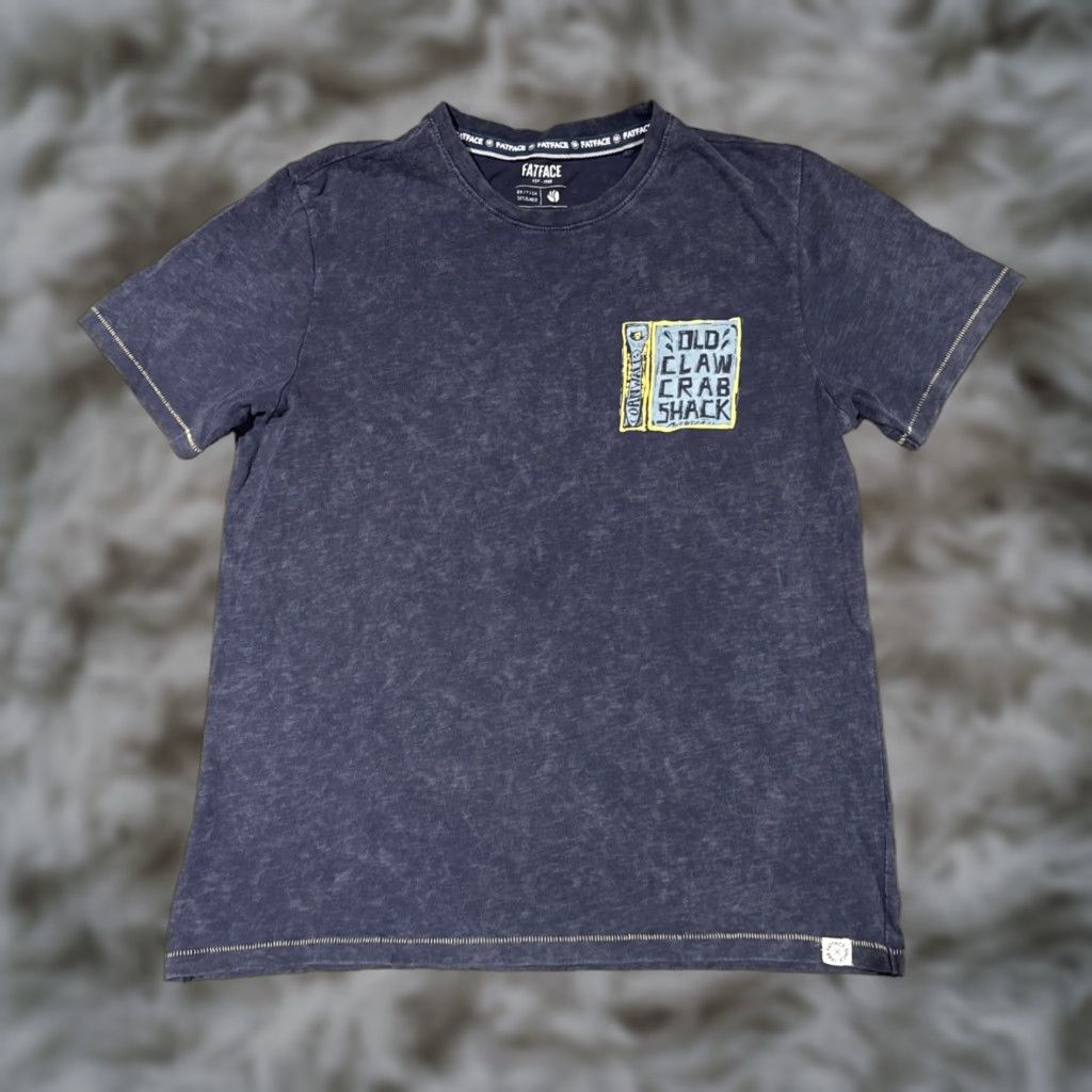 FatFace Fat Face T Shirt Mens Large Blue Graphic Print Old Claw Crab Shack Size US L / EU 52-54 / 3 - 1 Thumbnail