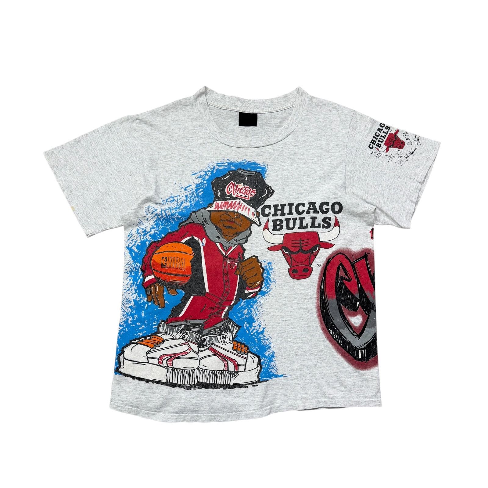 NBA RARE VTG 90s CHICAGO BULLS SUPERHERO CHANGES T-SHIRT Size US L / EU 52-54 / 3 - 1 Thumbnail