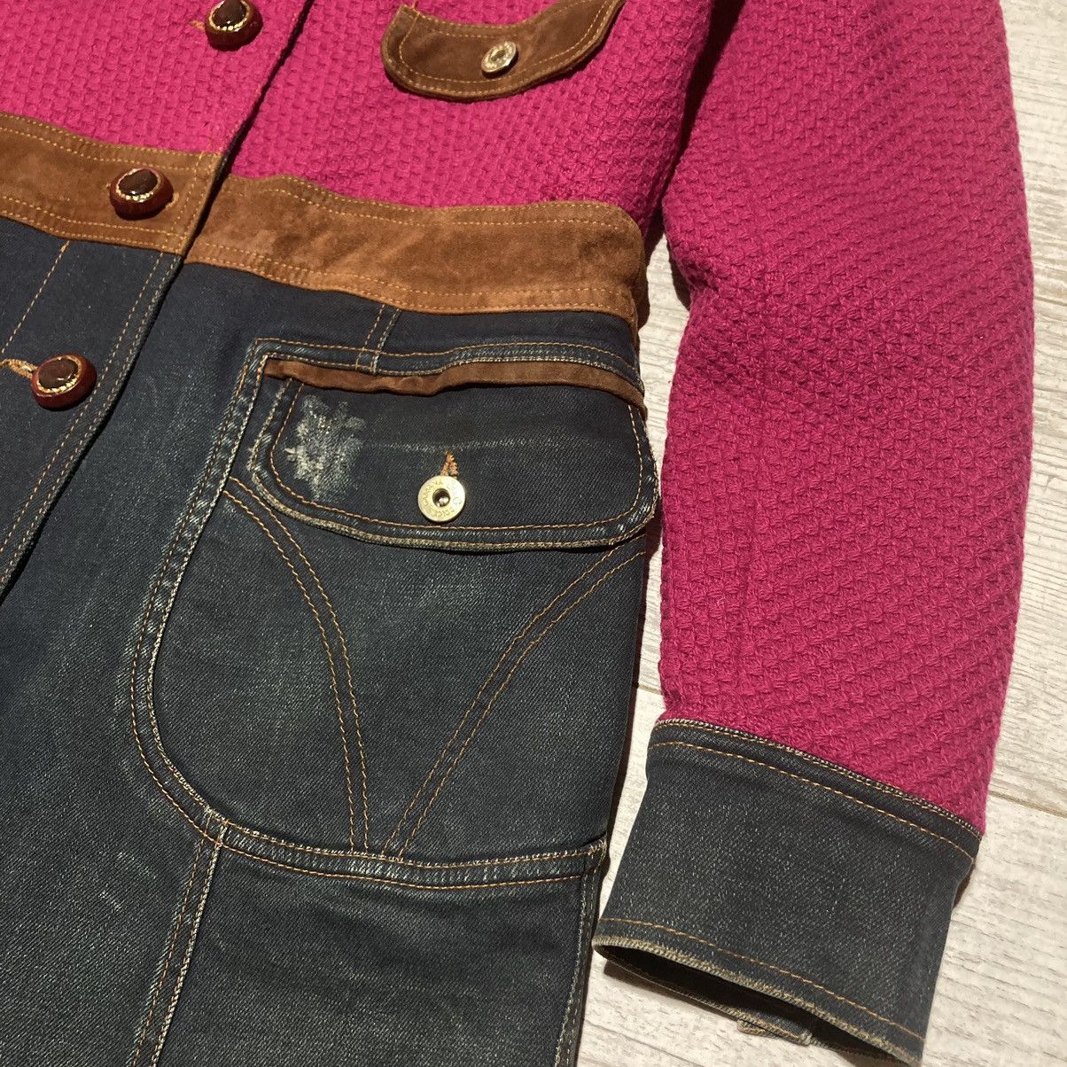 Dolce & Gabbana Dolce Gabbana Wool Coat Ladies Denim Pele Leather Jacket Size M / US 6-8 / IT 42-44 - 4 Thumbnail