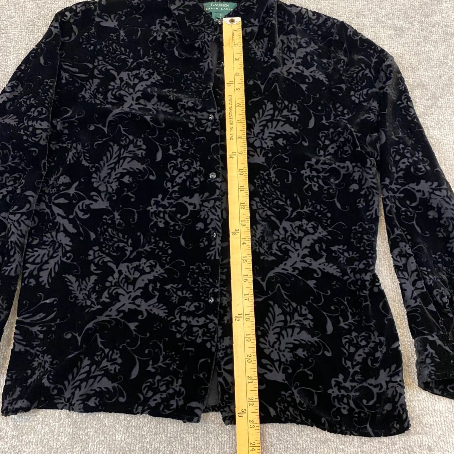 Ralph Lauren Lauren Ralph Lauren Shirt Button-Up Floral Black Silk-Viscose 3/4 Sleeve Womens Small Size S / US 4 / IT 40 - 5 Thumbnail
