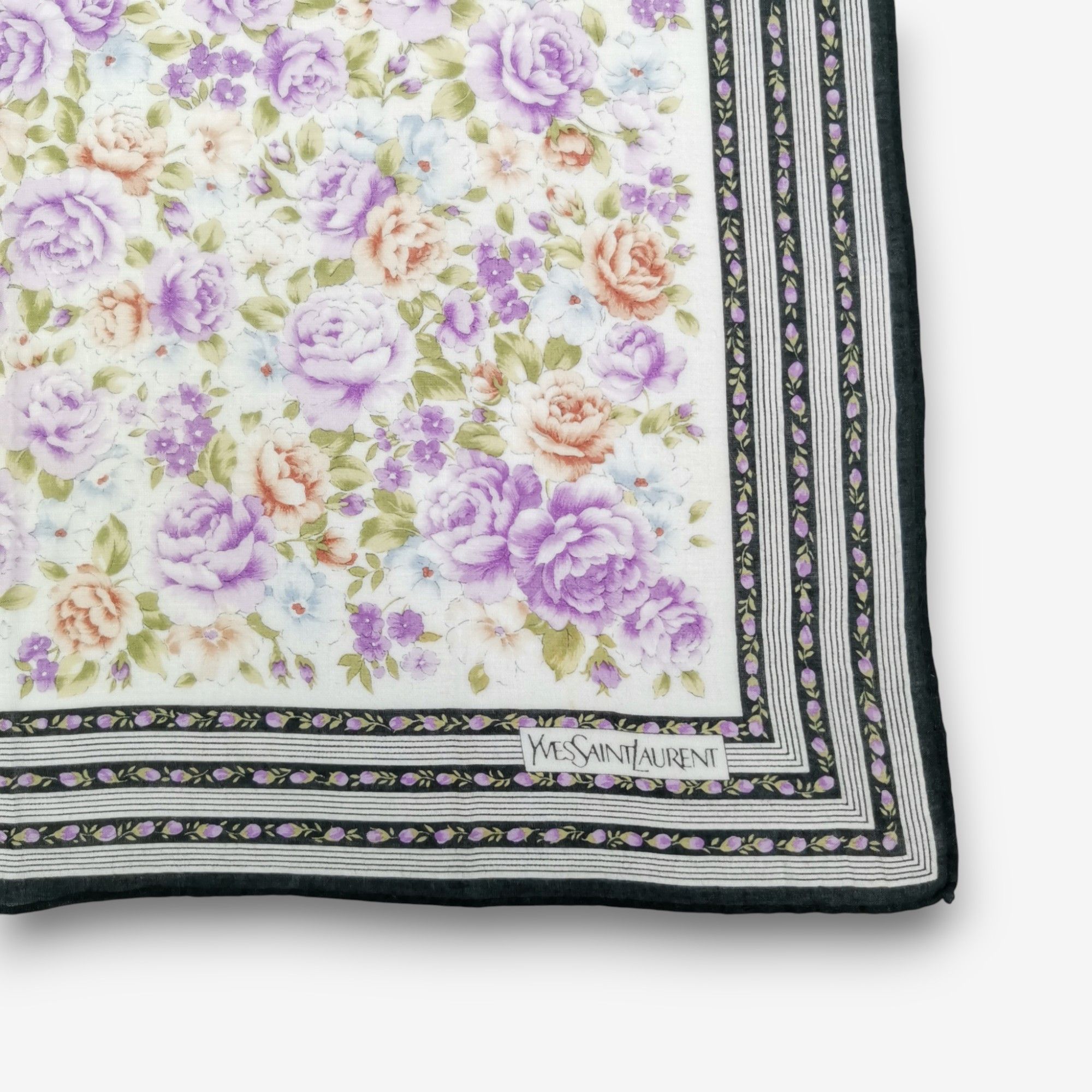 Japanese Brand Vintage Yves Saint Laurent Handkerchief Bandana Neckerchief Size ONE SIZE - 3 Thumbnail