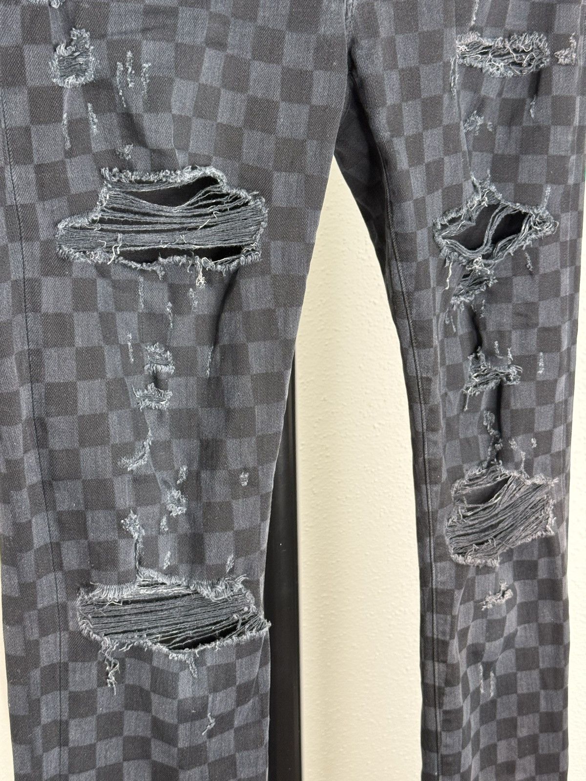 Amiri Amiri Thrasher Skinny-Fit Checkered Stretch-Denim Size US 32 / EU 48 - 4 Thumbnail