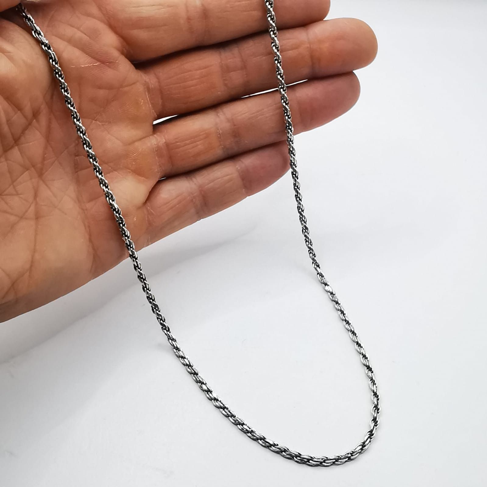 Sterling Silver Vintage Jewelry Chain, 925 Sterling Silver, Signed 13.54g Size ONE SIZE - 5 Thumbnail