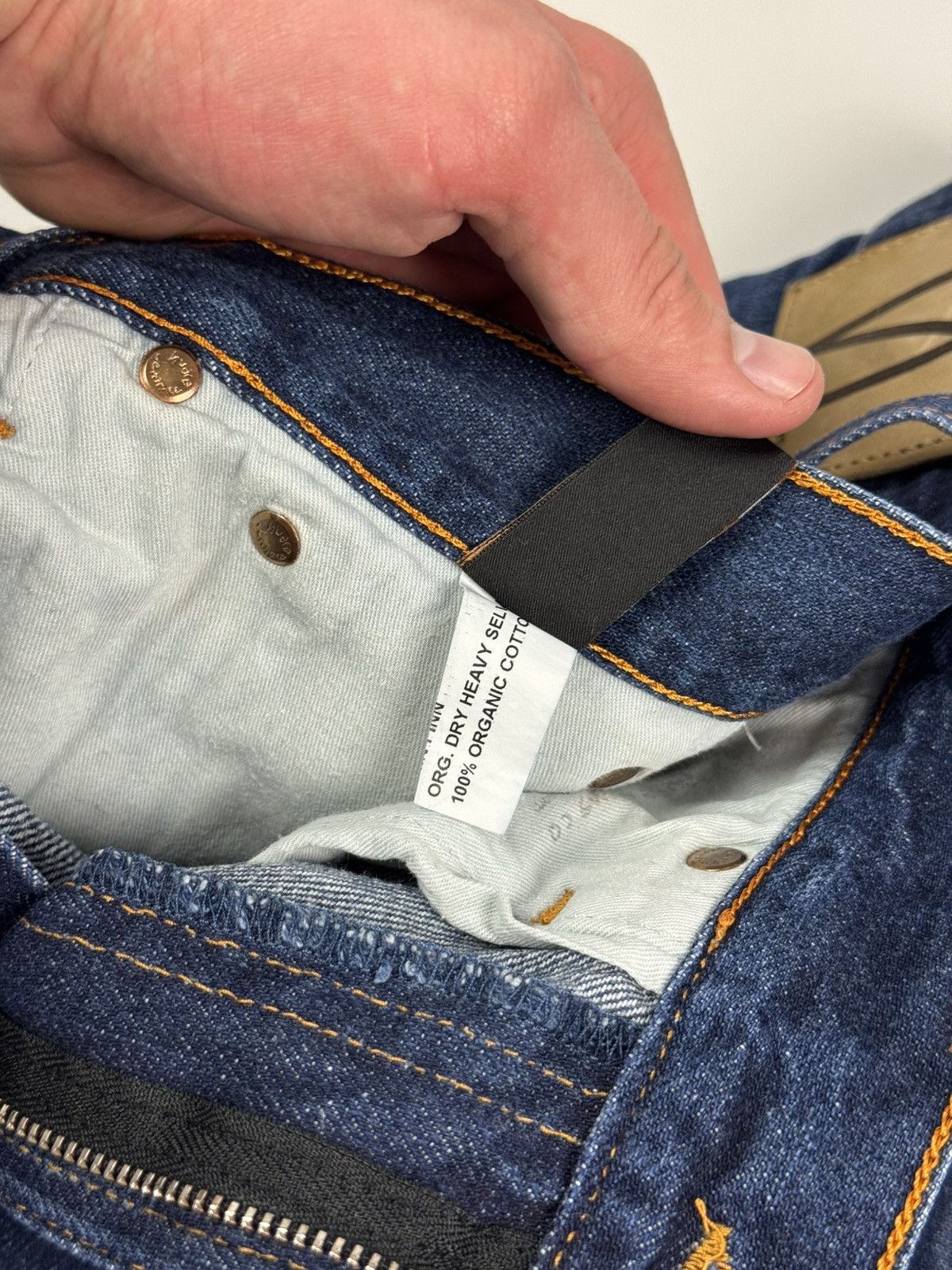 Nudie Jeans Nudie Jeans Co. Thin Finn Org.Dry Heavy Selvage Denim Jeans Size US 30 / EU 46 - 11 Thumbnail