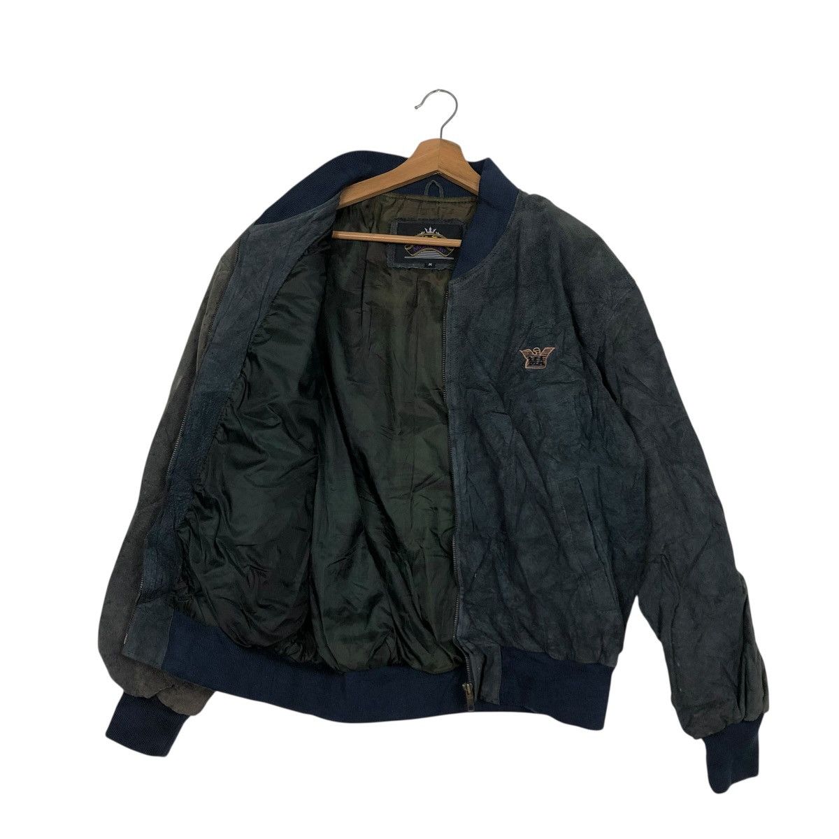 Vintage 🔥VINTAGE BOMBER LEATHER JACKET MARZENO BIG LOGO ISSEY MIYAKE Size US M / EU 48-50 / 2 - 13 Thumbnail