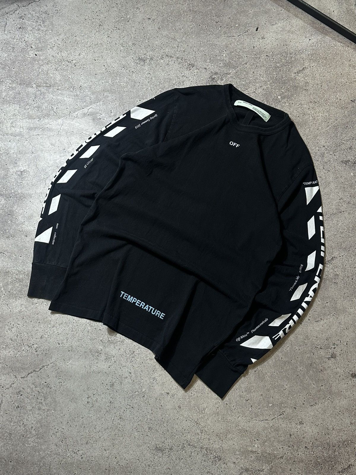 Off white temperature sweatshirt online
