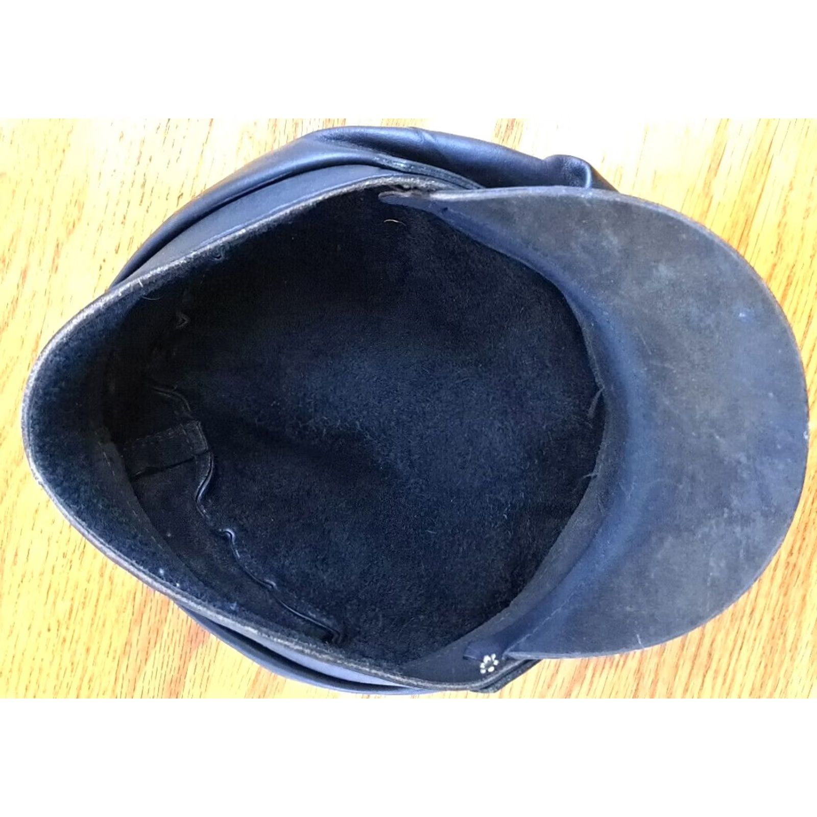 Vintage Vintage Genuine Leather Motorcycle Cabbie Hat Fitted small Size Black Panther Unisex Adults Casual Size ONE SIZE - 5 Thumbnail