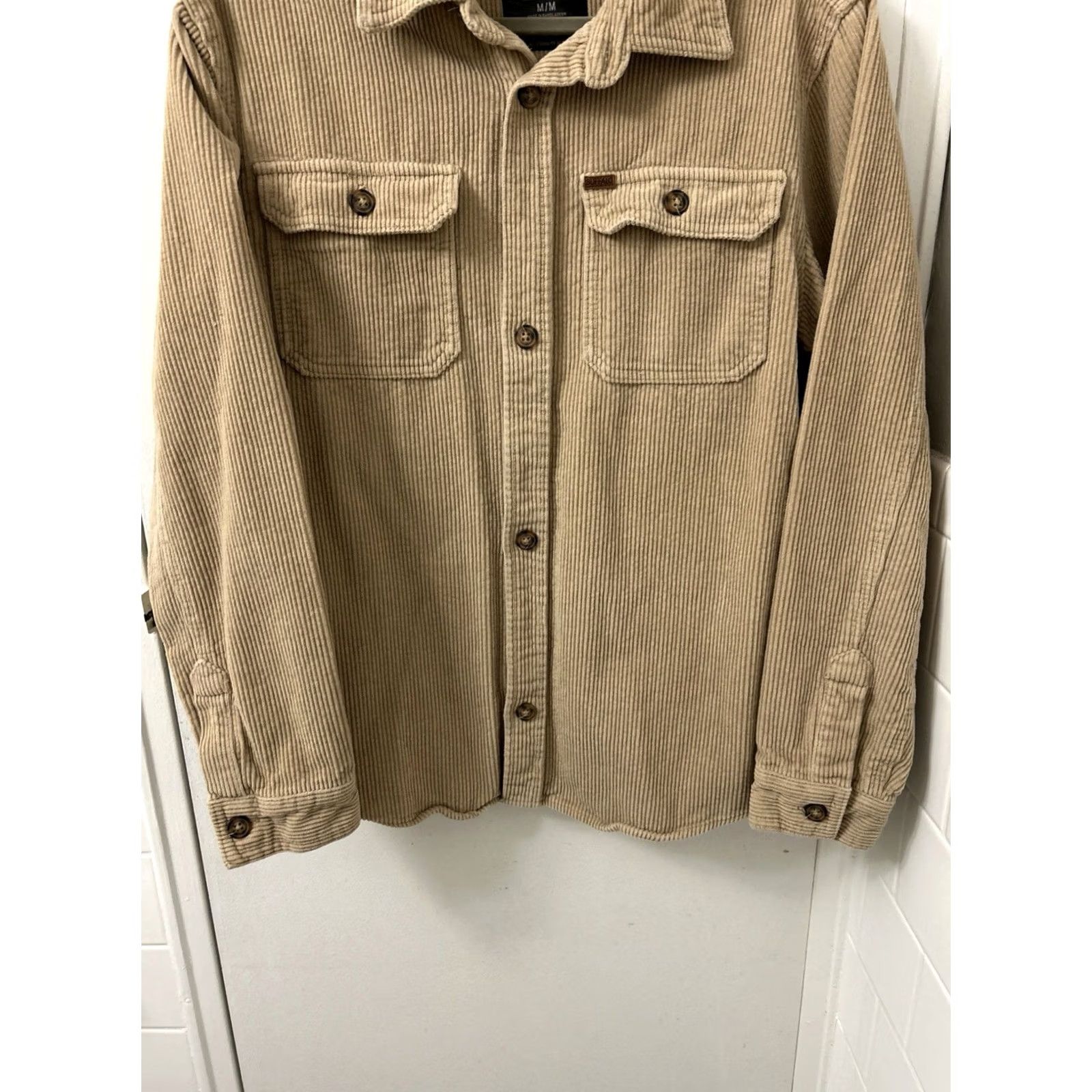 Buffalo David Bitton Buffalo David Bitton Corduroy Shirt Jacket Mens M Tan Shacket Pockets L/S Casual Military Jacket Size US M / EU 48-50 / 2 - 3 Thumbnail
