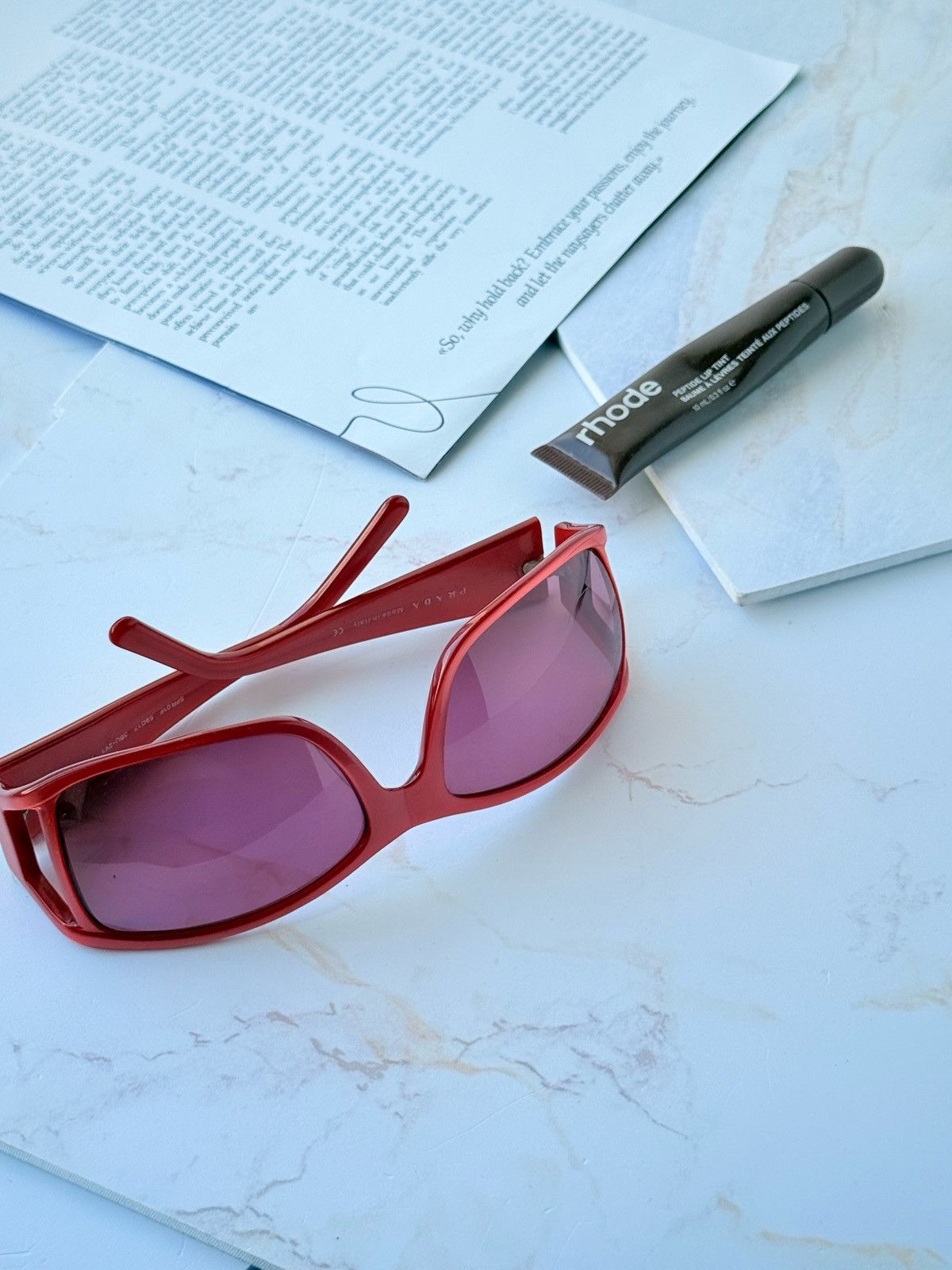 Prada Prada vintage red sunglasses SPR01F Size ONE SIZE - 16 Thumbnail