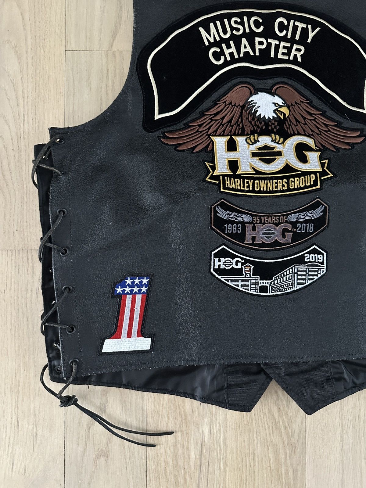 Harley Davidson × Vintage 1 of 1 Harley-Davidson HOG Leather Vest Size US M / EU 48-50 / 2 - 6 Thumbnail