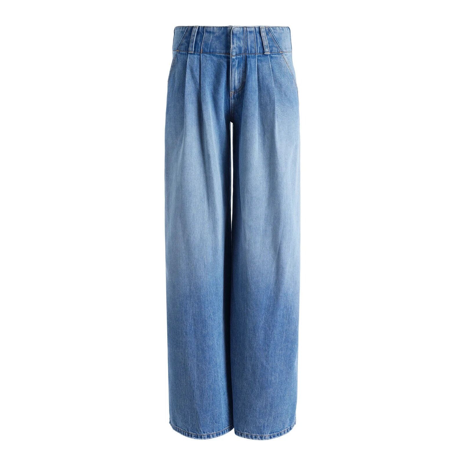 Alice + Olivia ALICE + OLIVIA ANDERS LOW RISE PLEATED WIDE JEAN PANT SZ 31 Size 31" - 3 Thumbnail