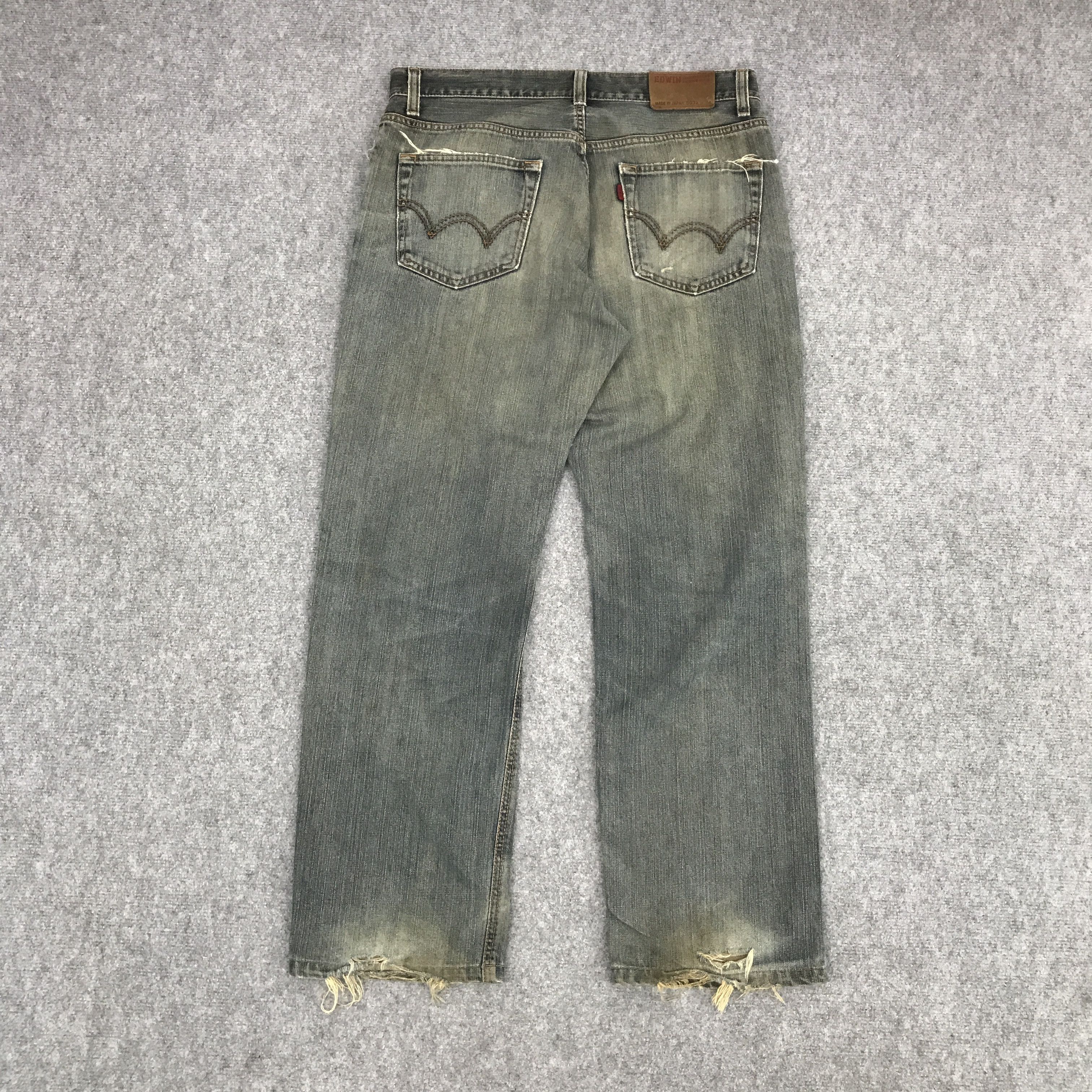 Edwin BAGGY DENIM EDWIN DISTRESSED JEAN PANTS Size US 34 / EU 50 - 2 Thumbnail