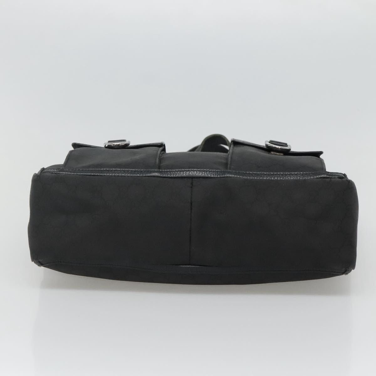 Gucci GUCCI GG Canvas Tote Bag Nylon Outlet Black Silver Size ONE SIZE - 9 Thumbnail