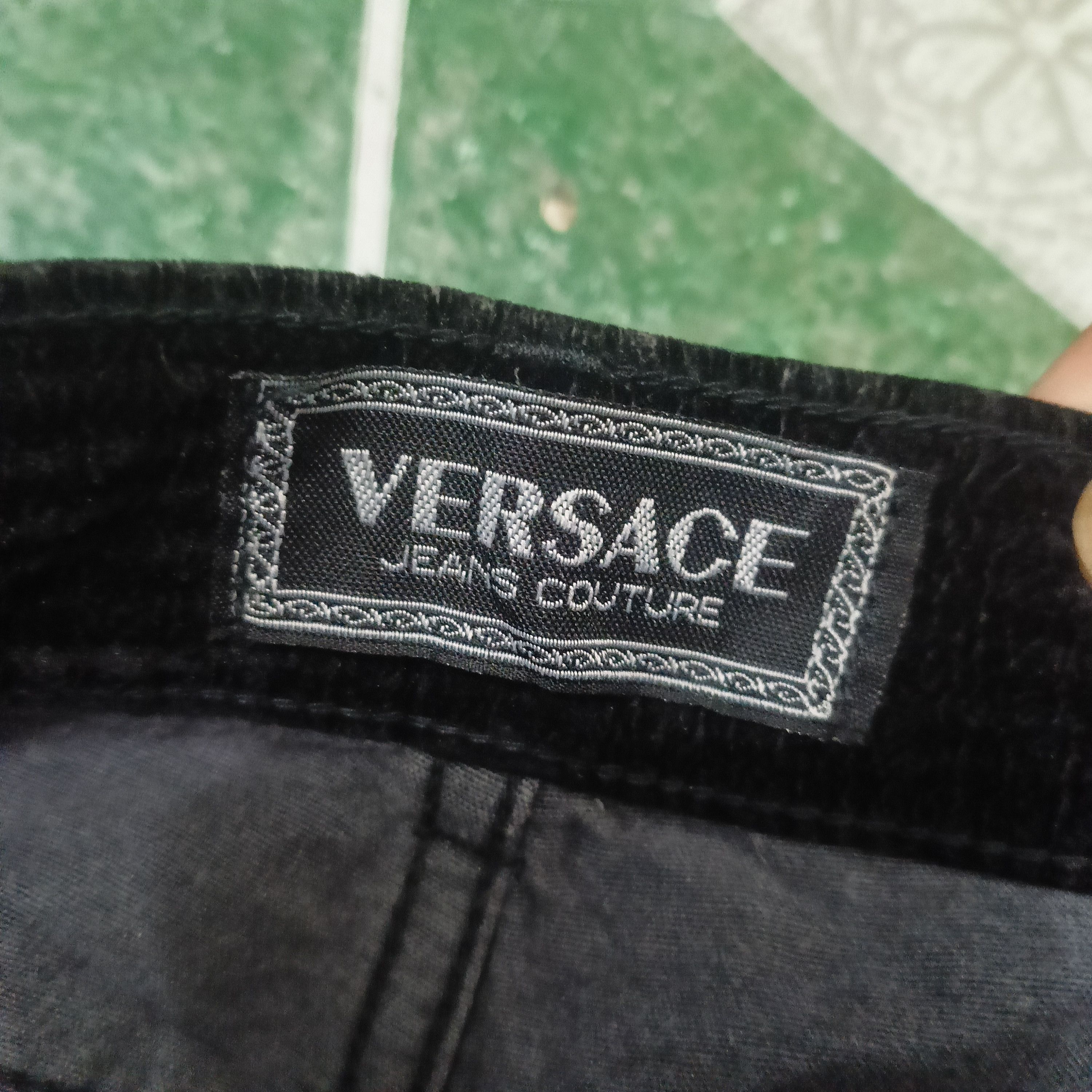 Versace × Versace Jeans Couture × Vintage Versace Jeans Couture Super Black Velvet Pants Size US 29 - 5 Thumbnail
