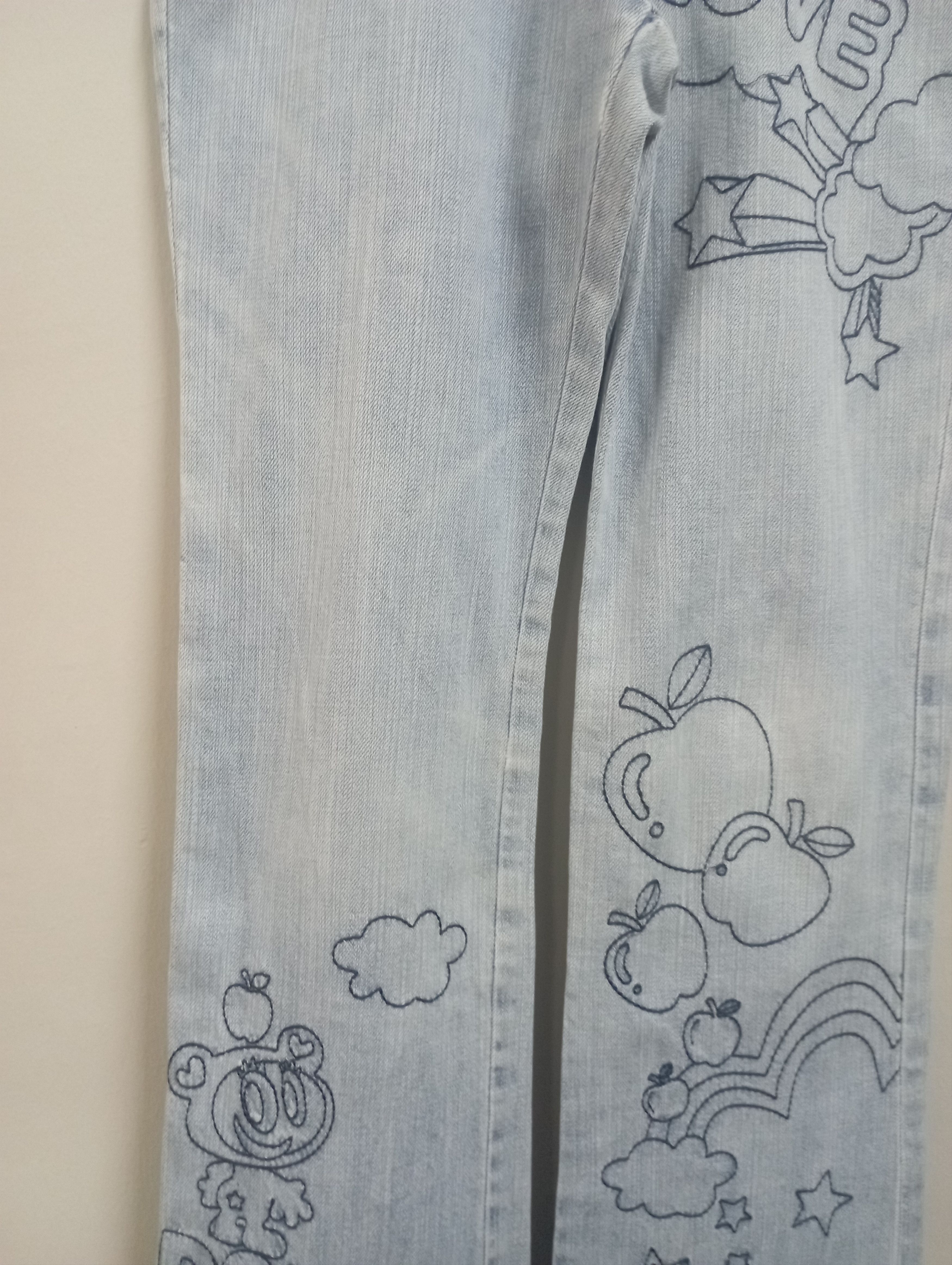 Angel Blue Vintage Embroidered Pop & Cute Angel Blue Jeans Size US 28 / EU 44 - 7 Thumbnail