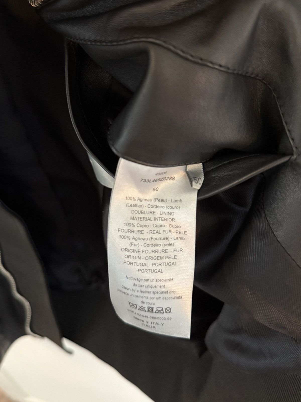 Dior Dior Homme Leather Bomber w/ Blue Fur Collar Size US M / EU 48-50 / 2 - 6 Thumbnail