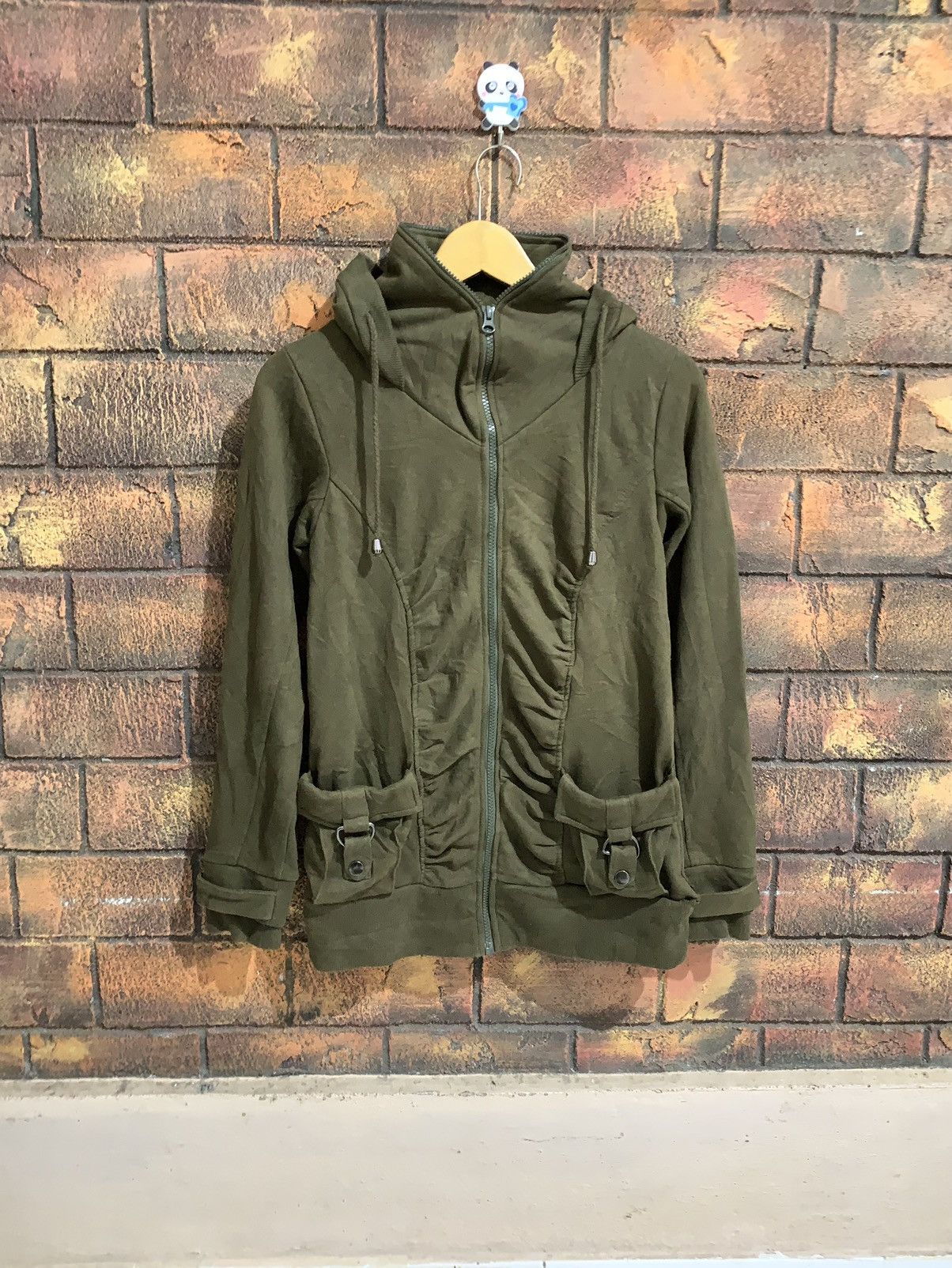 Japanese Brand × Vintage Japanese Healthy Karen ZipHoodies Green army Size M / US 6-8 / IT 42-44 - 1 Thumbnail