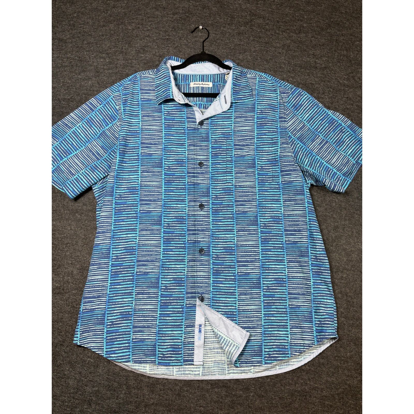 Tommy Bahama Tommy Bahama Blue Striped Short Sleeve Shirt Size XXL #0487 Size US XXL / EU 58 / 5 - 1 Thumbnail