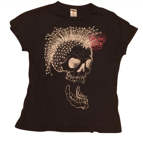 Ed Hardy Vintage Black Ed Hardy skull stone tee Shirt Top Size S / US 4 / IT 40 - 7 Thumbnail