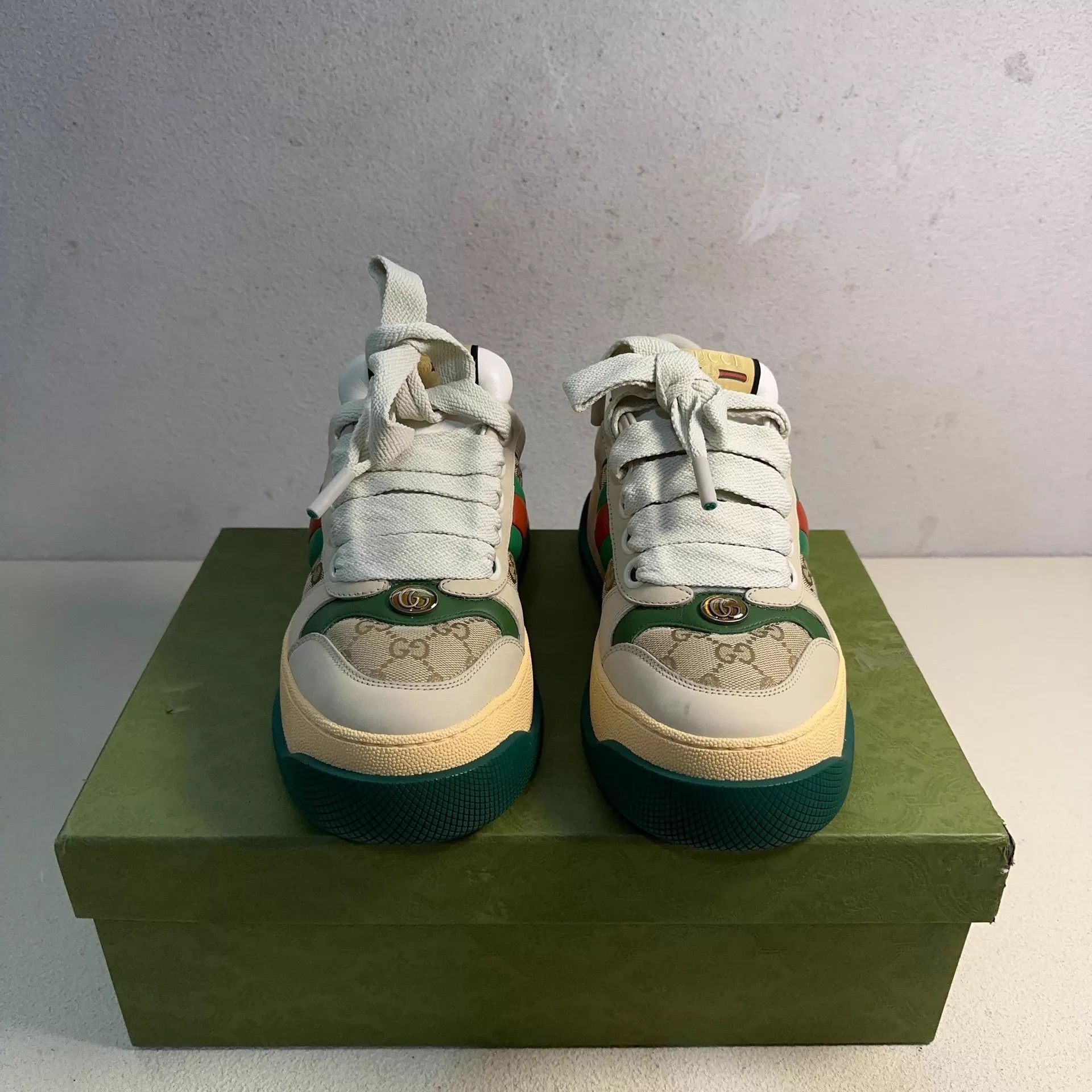 Gucci Gucci Screener Women's Beige Leather 39 Size US 8.5 / IT 38.5 - 2 Thumbnail