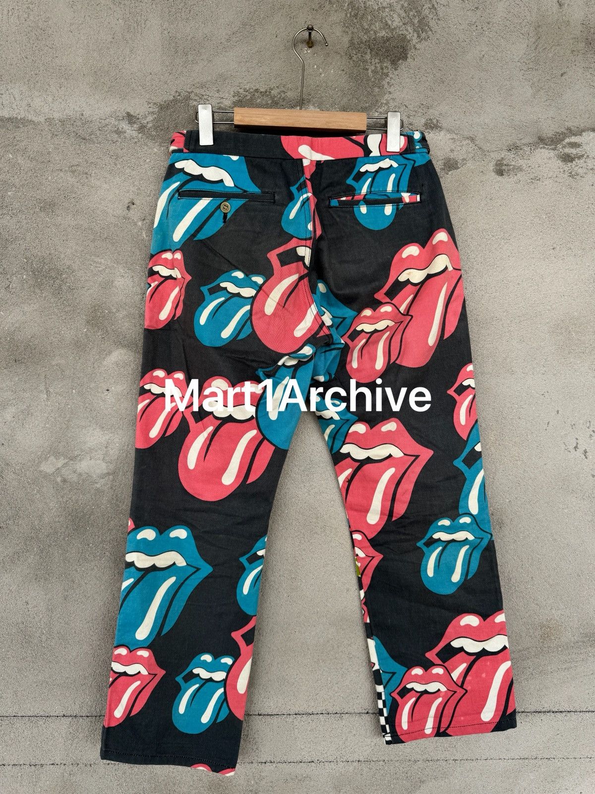 Comme des Garcons Comme Des Garçons 06SS Homme Plus Rolling Stones Print Pants Size US 32 / EU 48 - 2 Thumbnail