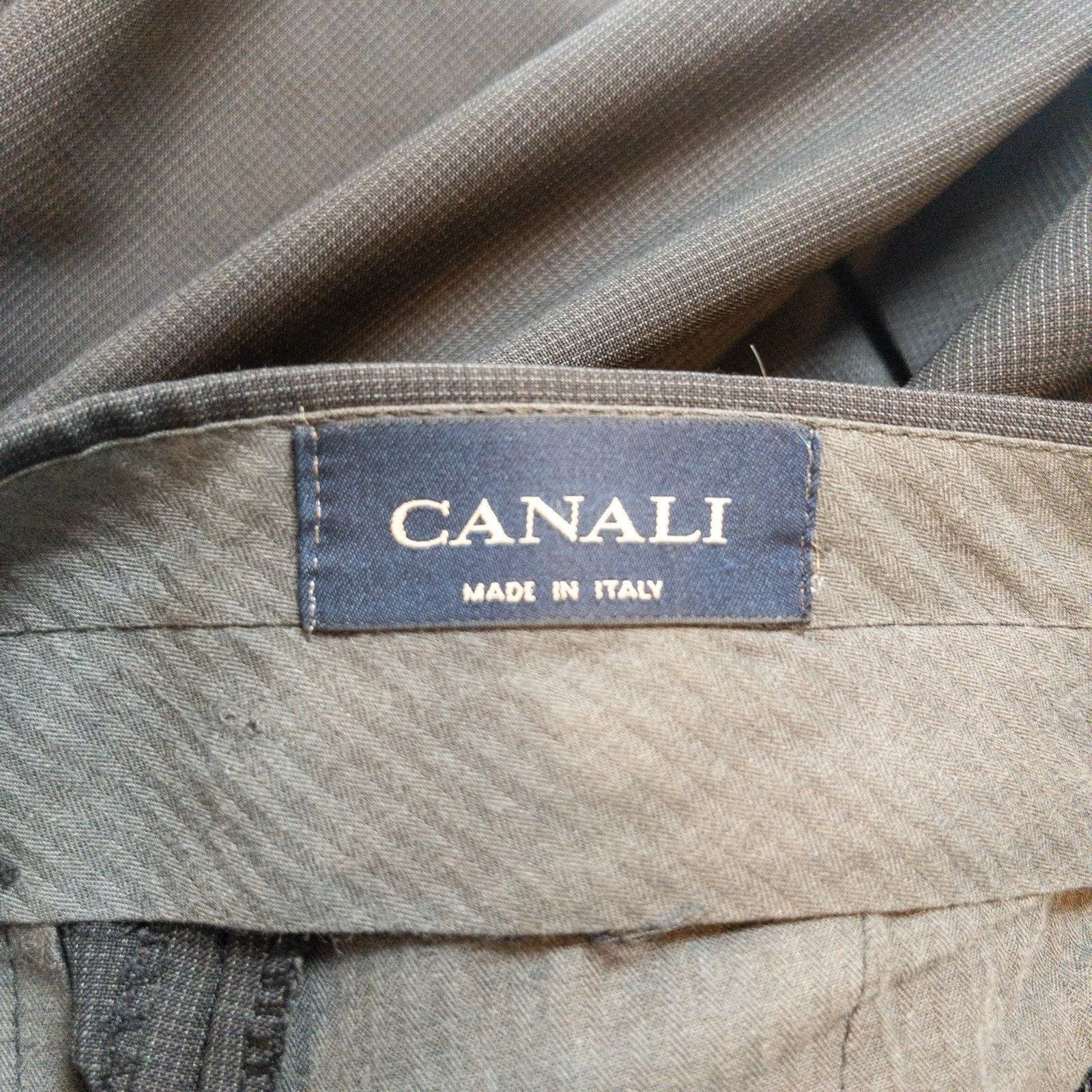 Canali Canali Mens Dress Pants 36x27 Black Wool Pleated A78220/99 Size 34R - 8 Thumbnail