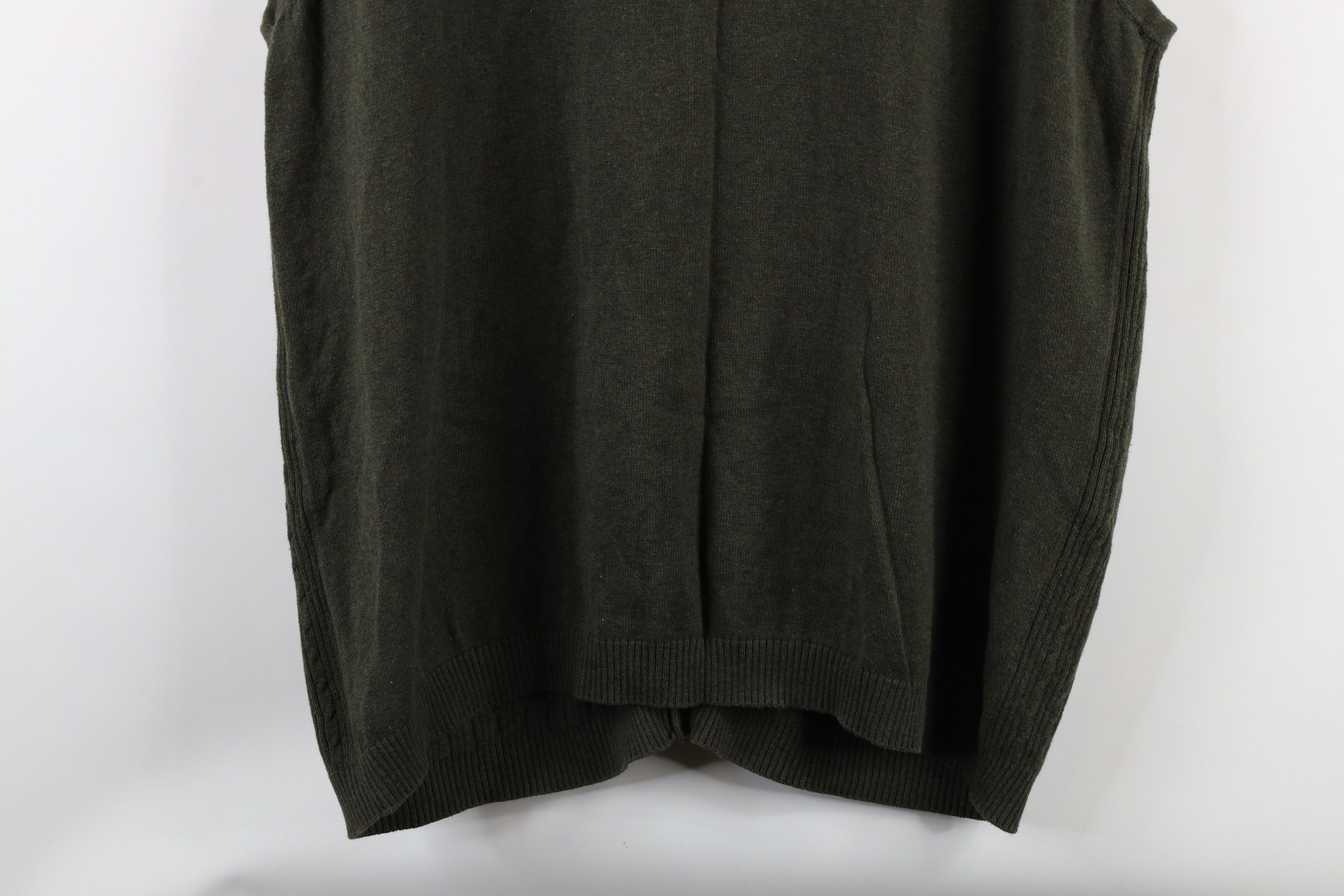 Vintage Vintage 90s Streetwear Cable Knit Cardigan Sweater Vest Size US L / EU 52-54 / 3 - 7 Thumbnail
