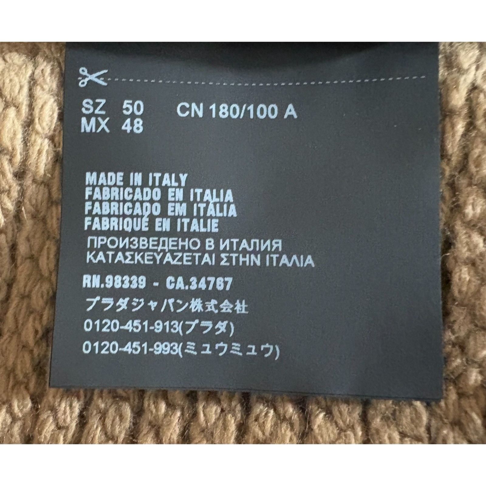 Prada PRADA wool cashmere blend Ribbed ranglan sleeve sweater sz 5 Size US M / EU 48-50 / 2 - 5 Thumbnail