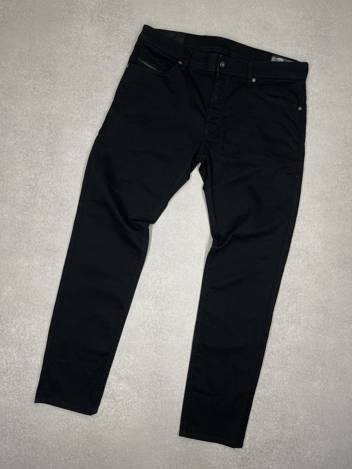 Diesel Mens Diesel Thommer Full Black Denim Jeans Y2K Skull Size US 36 / EU 52 - 5 Thumbnail
