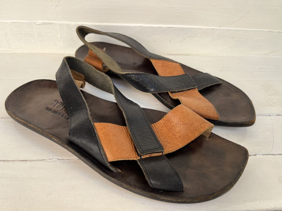 CYDWOQ Cydwoq Flat Casual Leather Sandals Black/ Brown Shoes Size US 10 / EU 43 - 3 Thumbnail