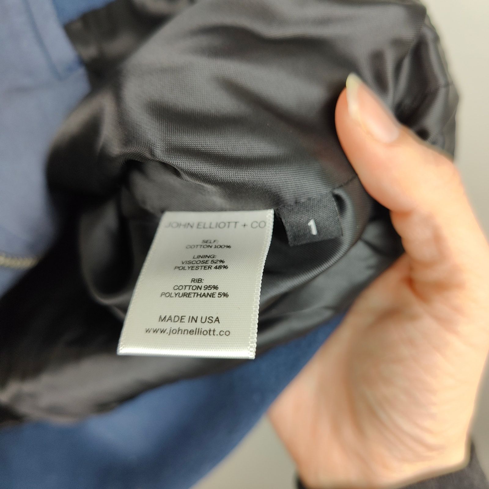 John Elliott John Elliott Co Bomber Jacket 1 Small Blue Full Zip Cotton Size US S / EU 44-46 / 1 - 7 Thumbnail