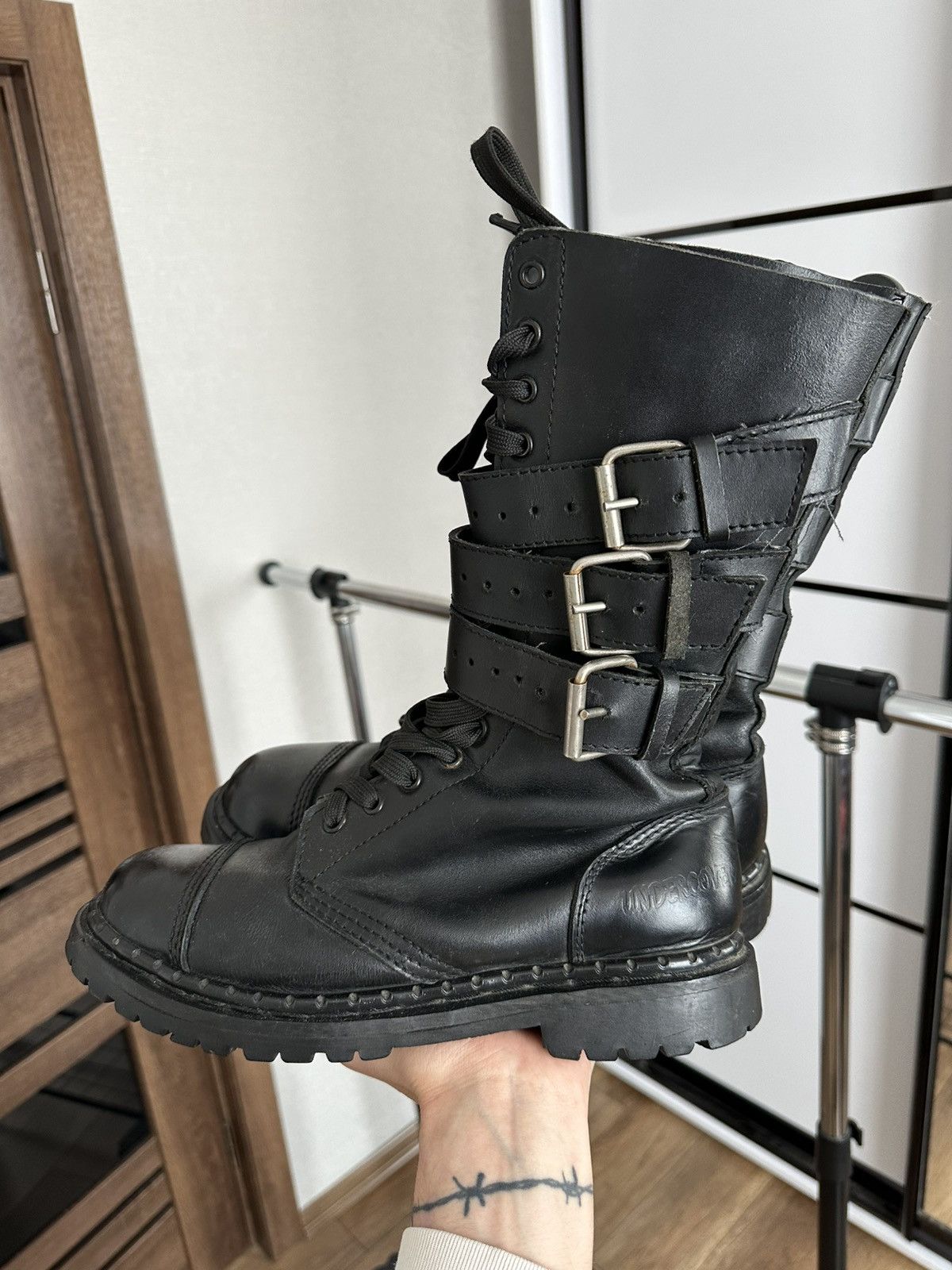 Undercover Undercover Vintage High Top Leather Boots Vintage Size US 8 / EU 41 - 2 Thumbnail