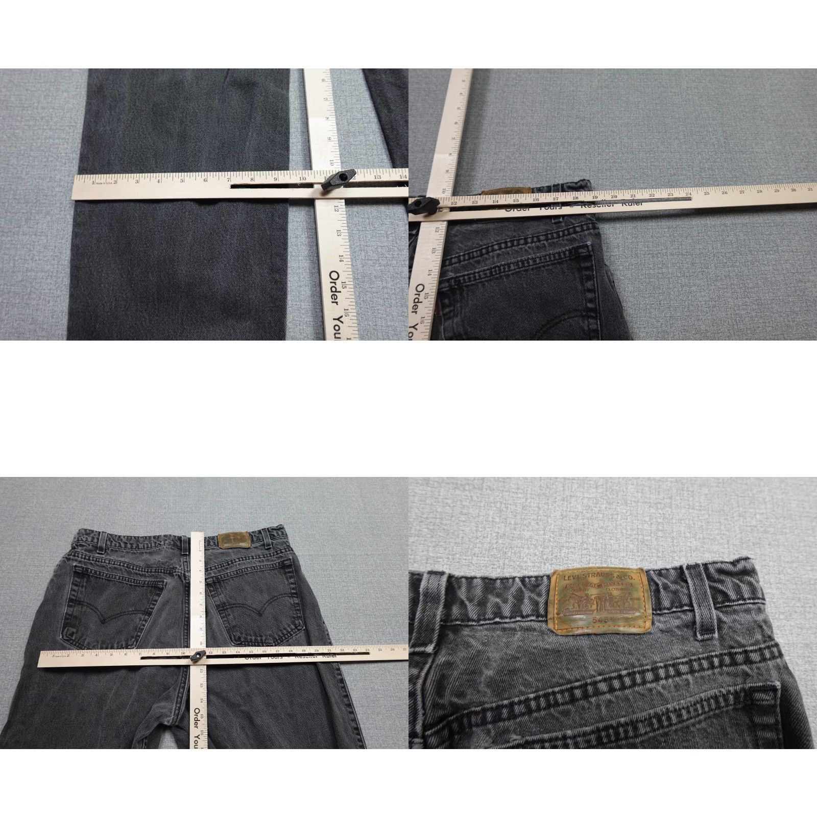 Levi's VINTAGE Levi's 545 Jeans Mens 38x32 Black Loose Baggy Dark Wash Faded 90s USA Staircase? Size US 38 / EU 54 - 8 Thumbnail