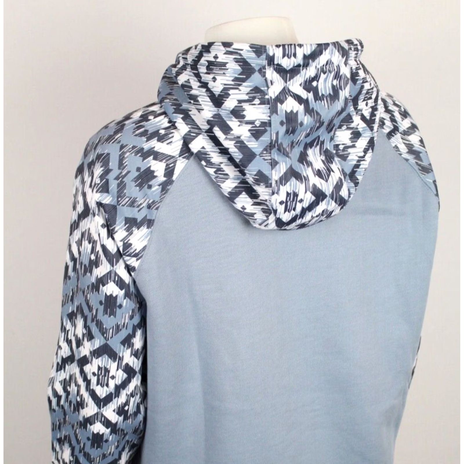 Vintage Rope Like A Girl Hooey Women's Southwest Blue Hoodie Long Sleeve Geometric Pullover HH1228BLWH Size L / US 10 / IT 46 - 5 Thumbnail