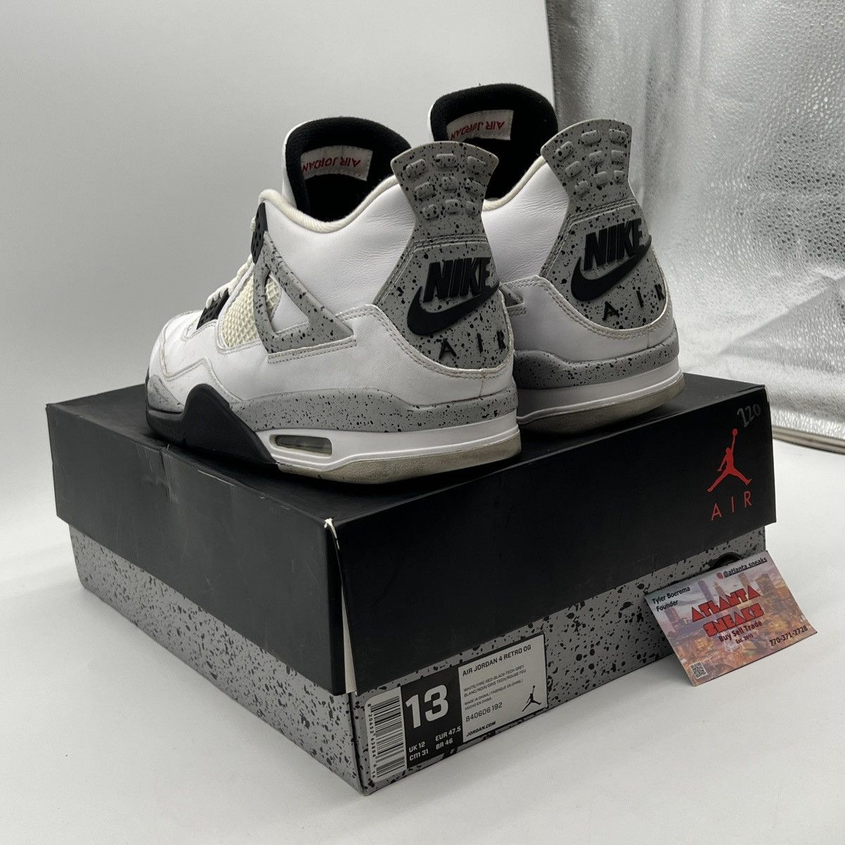 Jordan Brand Air Jordan 4 white cement Size US 13 / EU 46 - 4 Thumbnail