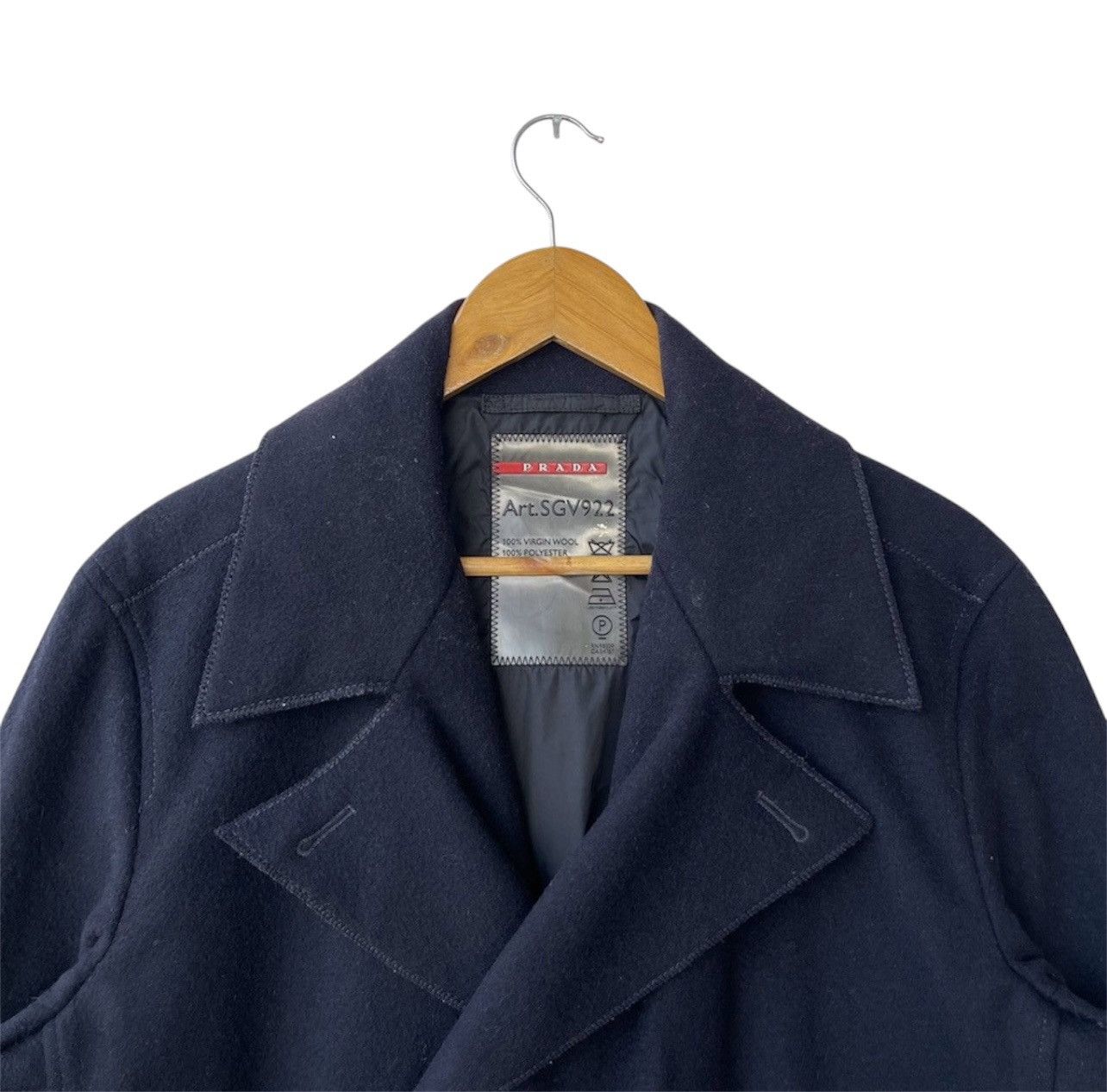 Prada PRADA Art SGV922 Double Breasted Virgin Wool Jacket Saiz 48 Size US M / EU 48-50 / 2 - 8 Thumbnail