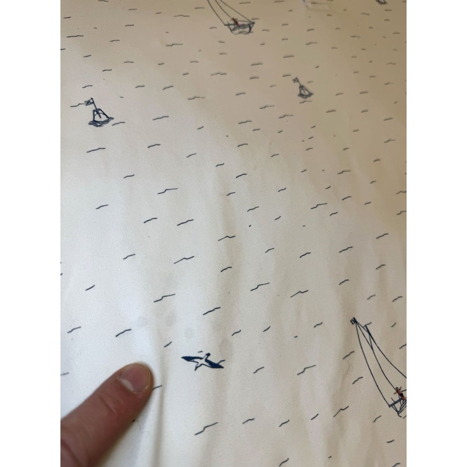 Vintage William Murray Golf Polo Shirt White Printed Sailboats Short Sleeved Mens Large Size US L / EU 52-54 / 3 - 6 Thumbnail