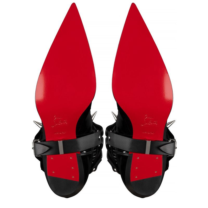Christian Louboutin os11x0526 Chesteviss Patent Leather Boots in Black Size US 8 / IT 38 - 5 Thumbnail