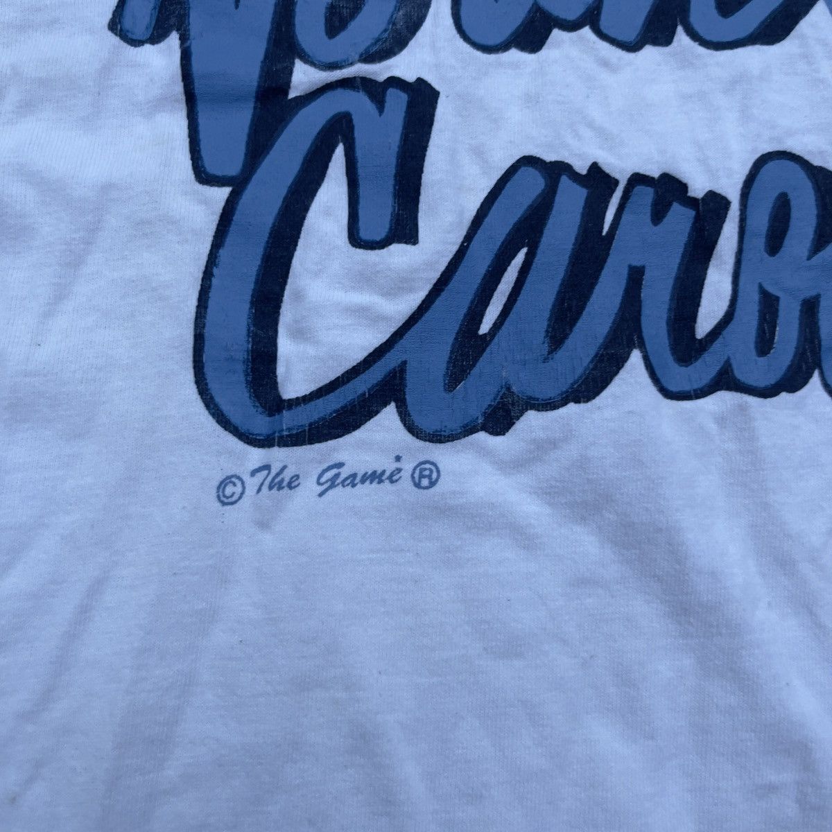 Vintage Vintage 90s Thrashed UNC TARHEELS THE GAME Single Stitch T Size US XL / EU 56 / 4 - 3 Thumbnail