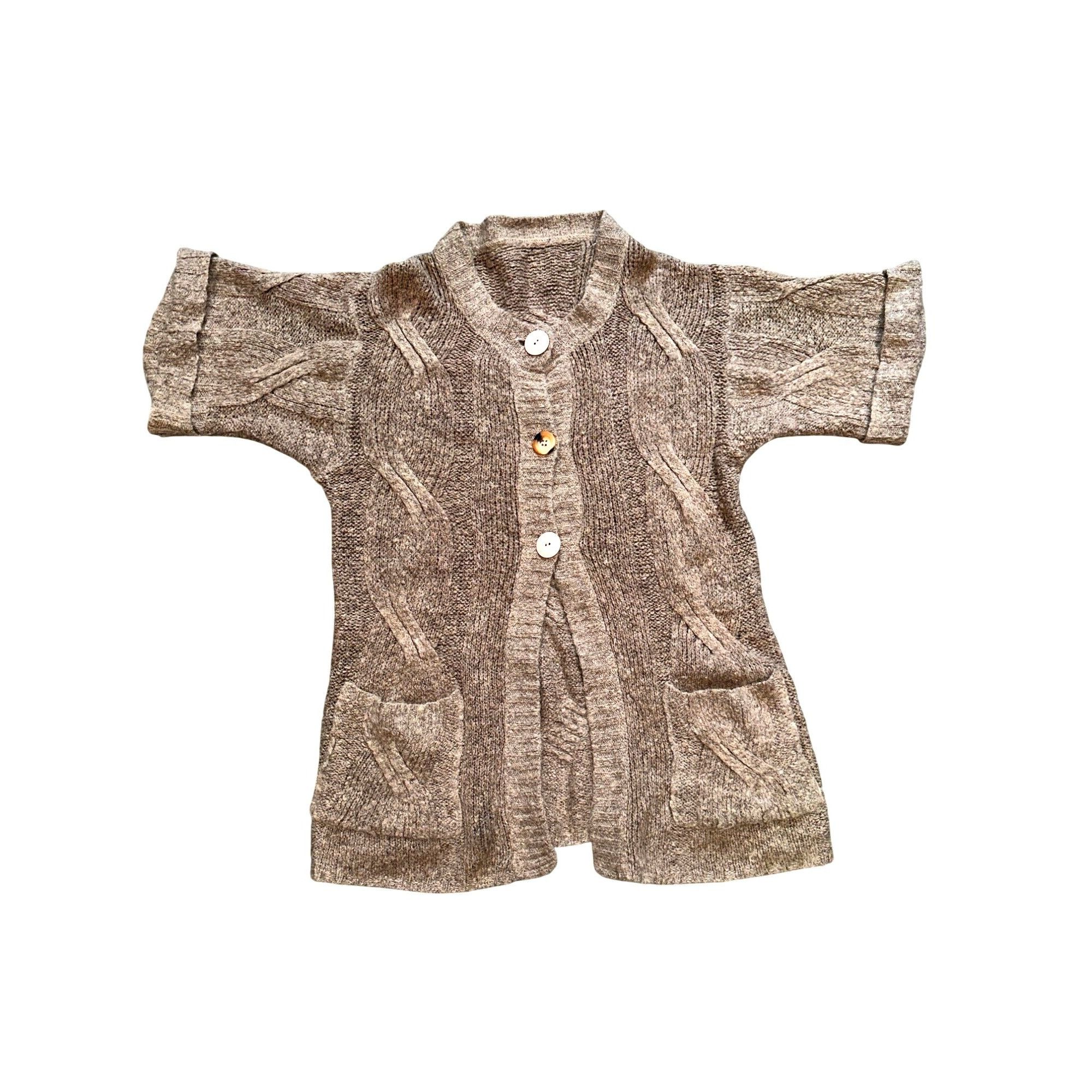 Other CCC Cozy Knit Button Up Brown Cardigan Sweater Pockets Short Size L / US 10 / IT 46 - 5 Thumbnail