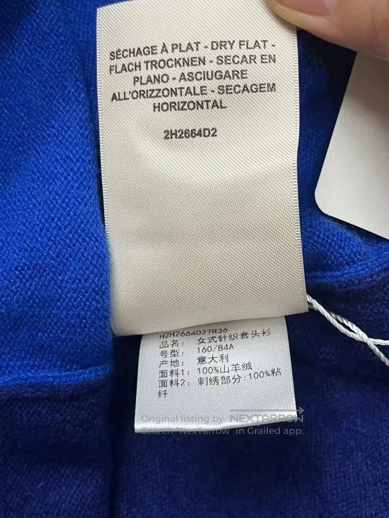 Hermes Hermes Blue and Black Mixed Cashmere Knit Sweater Size XS / US 0-2 / IT 36-38 - 7 Thumbnail