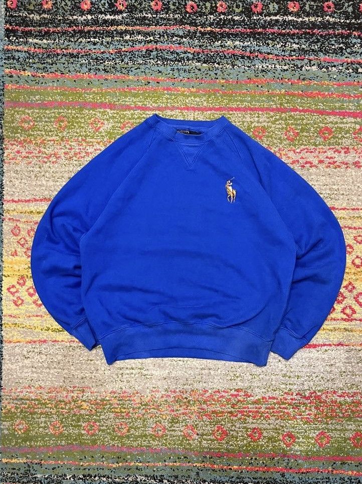 Polo Ralph Lauren × Vintage Vintage Polo Ralph Lauren Big Logo Boxy Sweatshirt Y2K L Size US L / EU 52-54 / 3 - 1 Thumbnail